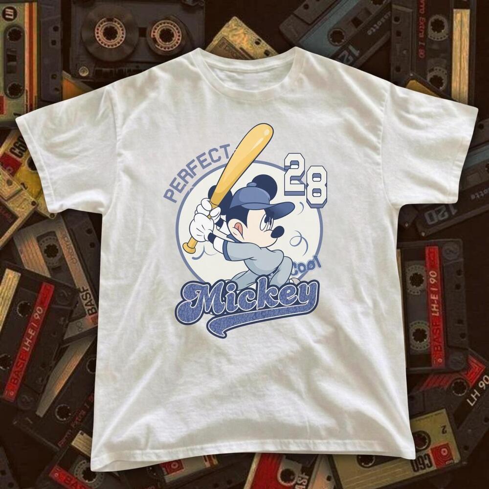Disney Mickey Mouse White Baseball Tee
